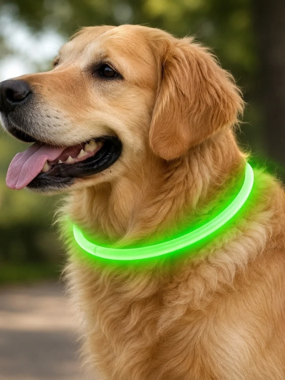 USB Rechargeable LED Dog Collar High Visibility Safety Light Up Collar New